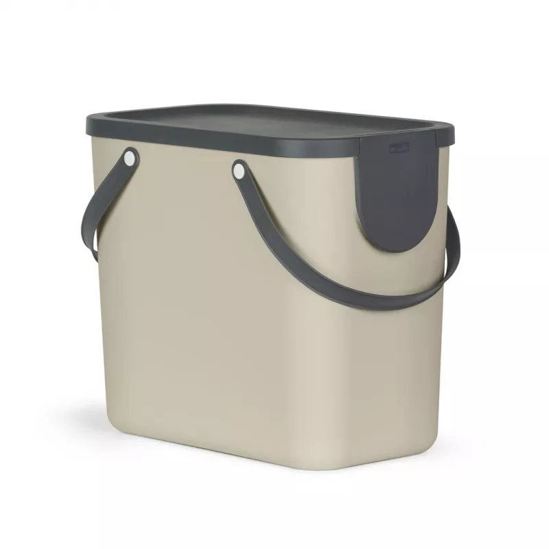 Rotho Albula 25 L stačiakampė laikymo / atliekų talpykla, kapučino, technopolimeras, 25 L, 400 × 235 × 340 mm