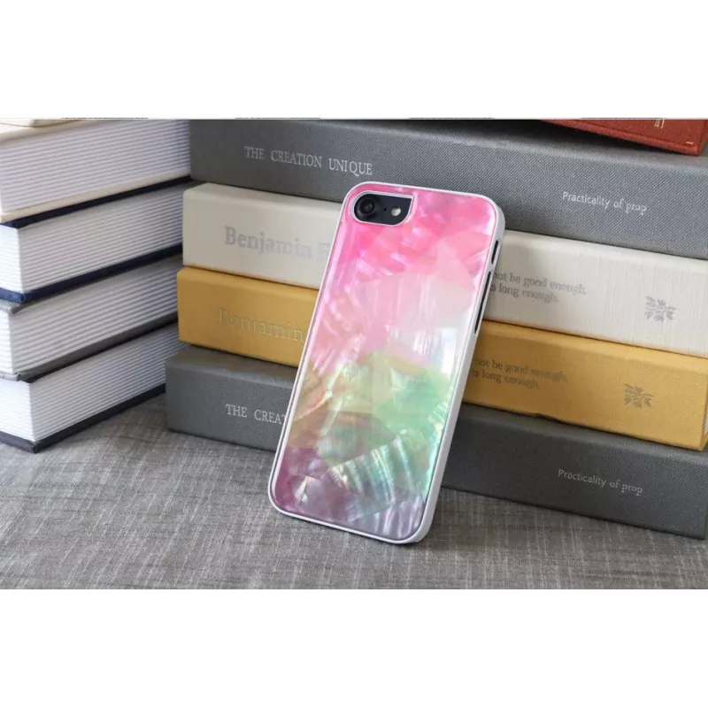 iKins apsauginis telefono dėklas Apple iPhone 8/7 – vandens gėlių raštas, baltas