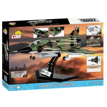 Konstruktorius Cobi Blocks Saab AJS 3 Viggen 911 vnt. modelio rinkinys, 911 dalių