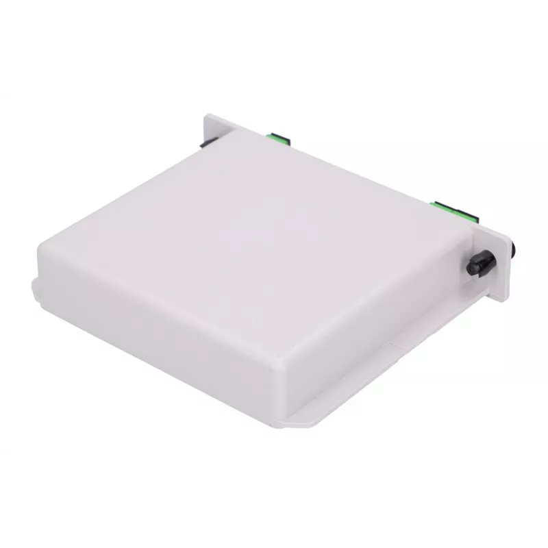 Optinis PLC skirstytuvas 1:2 SC/APC lizdinio tipo, Extralink, juodas ABS