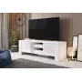 Cama TV stovas WEST 42/130/42 baltas/baltas blizgus