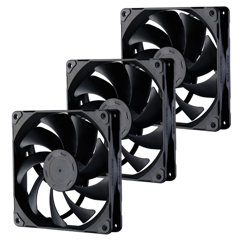 PHANTEKS M25 PWM 140mm korpuso ventiliatoriai - 3 vnt., juodi