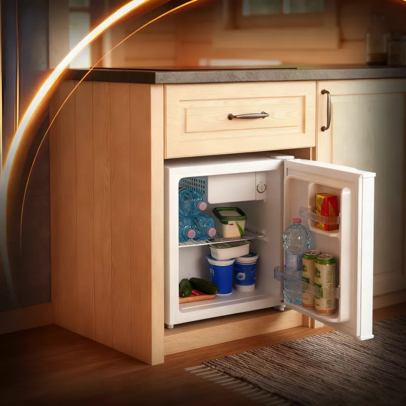 Adler šaldytuvas | AD 8096 | Energinio naudingumo klasė E | Laisvai pastatomas | Spintelė | Aukštis 51 cm | Šaldytuvo naudingoji talpa 45 L | 39 dB | Baltas