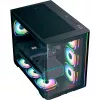 Tower PC Case AEROCOOL P500C EVO-G-BK-v1 su 2 grūdinto stiklo plokštėmis, juodas