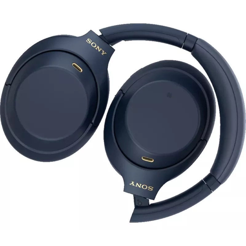 Ausinės Sony WH1000XM4L.CE7, apgaubiančios, laidinės ir belaidės (Bluetooth, USB-C), mėlynos, segimo ant galvos būdas