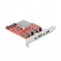 Išplėtimo plokštė DeLOCK PCI Express x4 į USB 10 Gbps 2x A tipo 2x C tipo