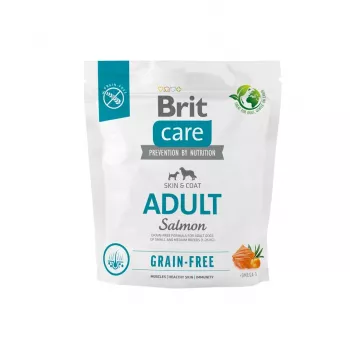 Sausas šunų ėdalas Brit BRIT Care be grūdų Adult Small & Medium Salmon 1 kg — baltymai 26%, riebalai 15%