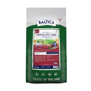 BALTICA regioniniai skoniai Vidutinių ir stambių veislių šunims Jautiena su daržovėmis - sausas šunų ėdalas - 12kg