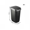„Rotho Twist“ 25 l stačiakampė polipropileno laikymo dėžė — 25 l, 476×333×252 mm, juoda
