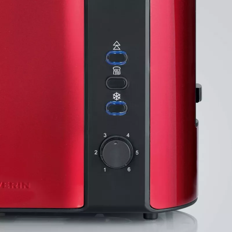 Skrudintuvas Severin AT 2217, 2 riekėms, 800 W, juodos ir raudonos spalvos