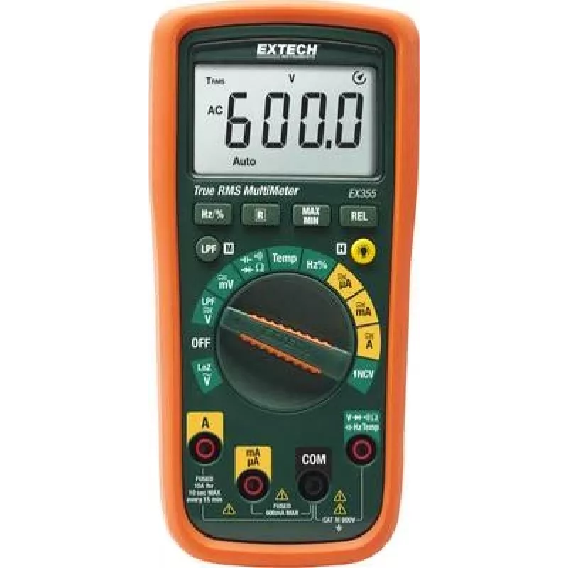 Extech EX355 rankinis skaitmeninis multimetras CAT III 600 V Ekranas (skaitmenų): 6000 (EX355)