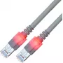 EasyLan saCon DualBoot LED komutacinis kabelis S/FTP Cat.6 0,5 m pilkas - tinklas - FTP