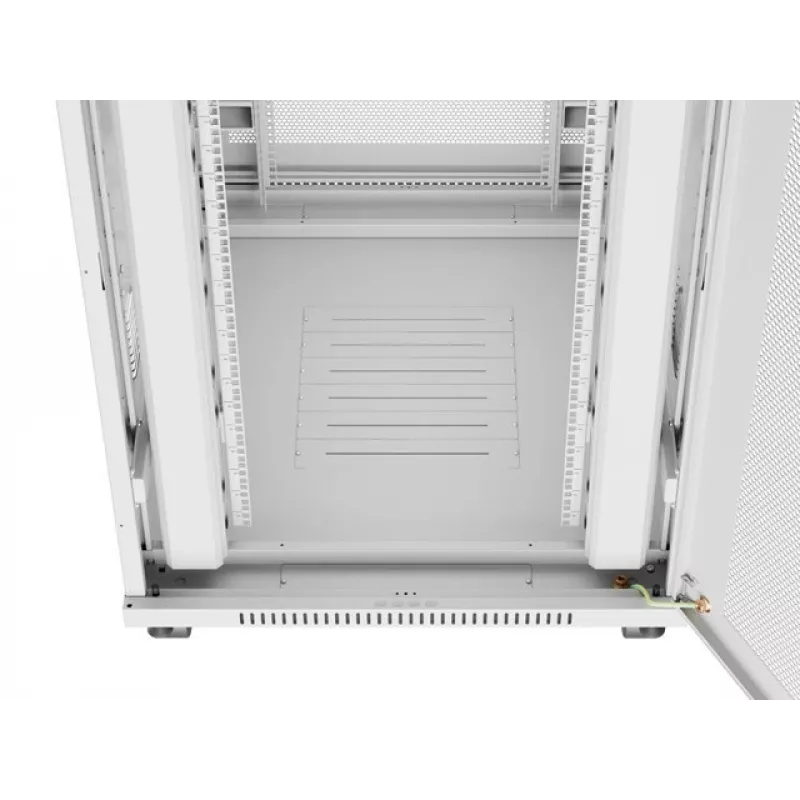 GRINDINĖS MONTAVIMO spintelė 19 27U 800X1000 PILKA PERFORUOTA LCD DURYS LANBERG (PLOKŠČIA PAKUOTĖ)
