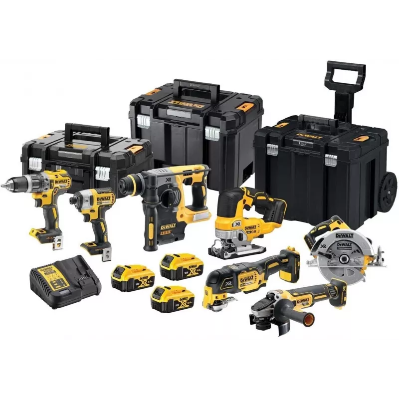 Belaidis įrankių rinkinys DeWalt DCK755P3T — 14 dalių rinkinys su ličio jonų baterijomis