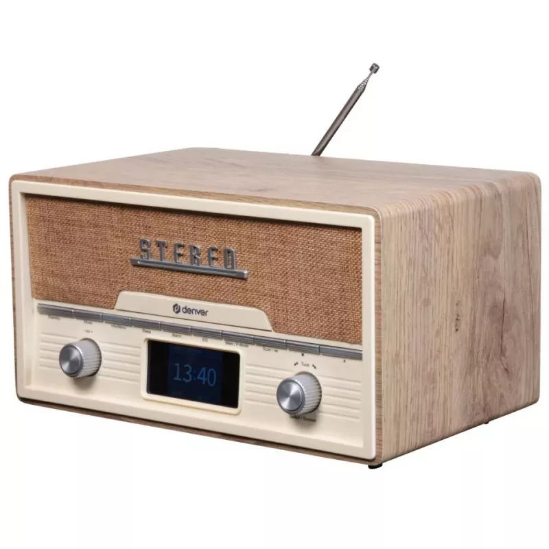 Asmeninis CD grotuvas Denver MDA-525LW Wood 10W DAB+ FM