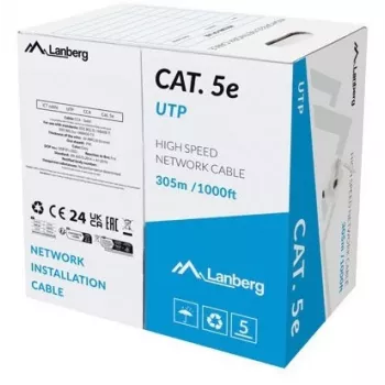 Lanberg LCU5-15CC-0305-S tinklo kabelis Pilkas 305 m Cat.5/Cat.5e U/UTP (UTP)