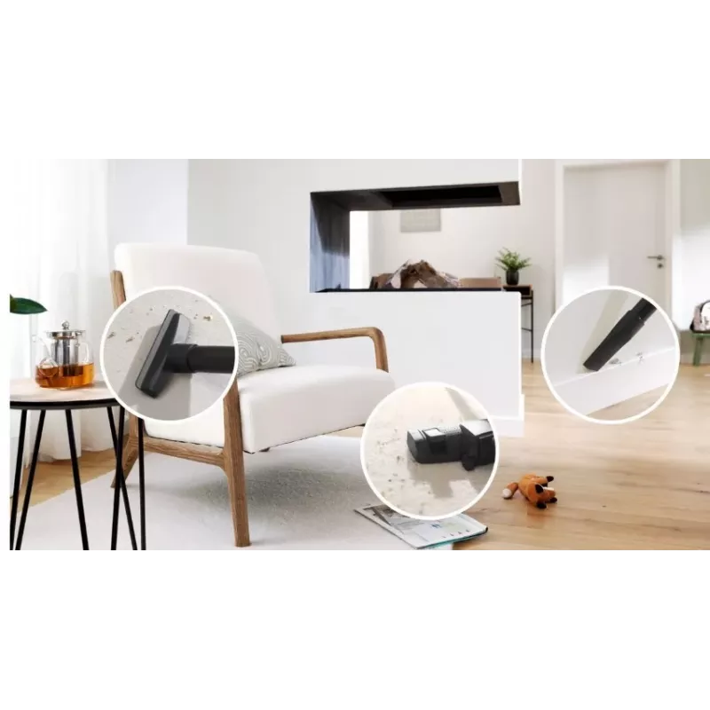 Dulkių siurblys Bosch BGB 41RD3H — 600 W, 4 L dulkių maišelis, HEPA filtras, 11 m veikimo spindulys, teleskopinis vamzdis, raudonas