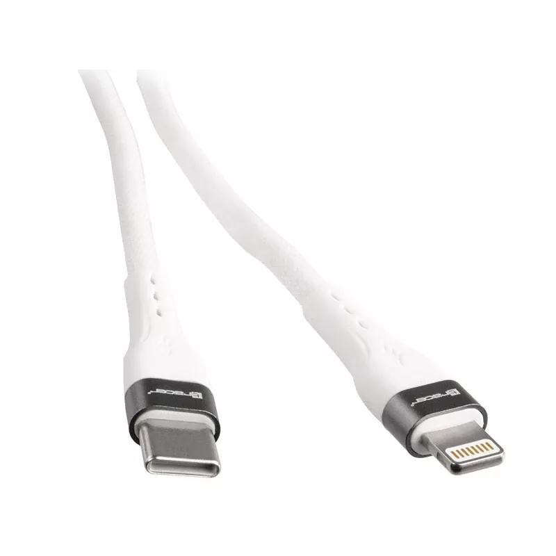 Laidas Type C - Lightning 1m Baltas