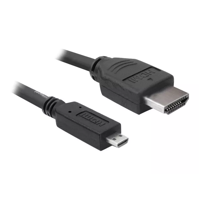DeLOCK - Vaizdo / garso kabelis - HDMI - 32 AWG - HDMI, 19 kontaktų (M) - 19 kontaktų Micro-HDMI (M) - 3 m (82663)