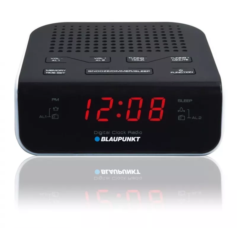 Blaupunkt CR5WH radijo laikrodis, juodas, baltas