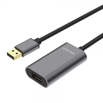 USB kabelis UNITEK Y-271 5m USB 2.0 pilkas