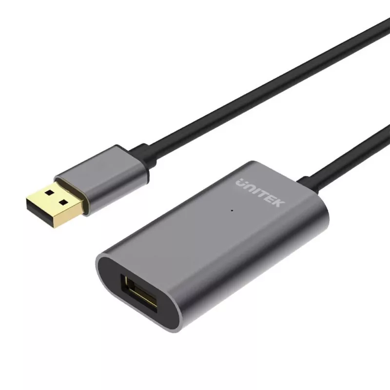 USB kabelis UNITEK Y-271 5m USB 2.0 pilkas