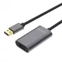USB kabelis UNITEK Y-271 5m USB 2.0 pilkas