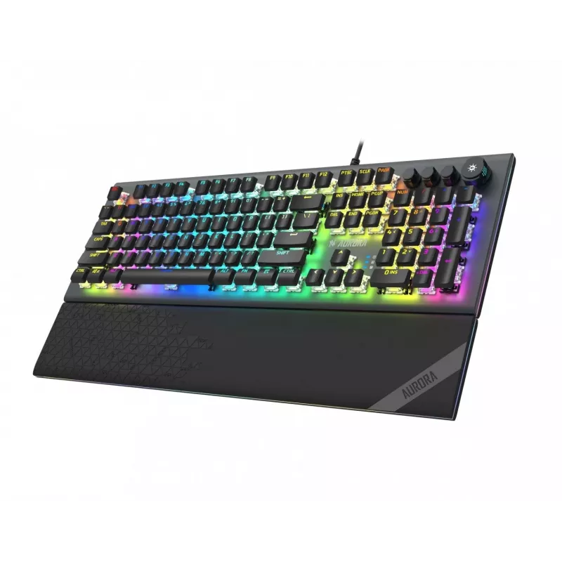 iBox Aurora K-5 klaviatūra USB QWERTY Sidabrinė