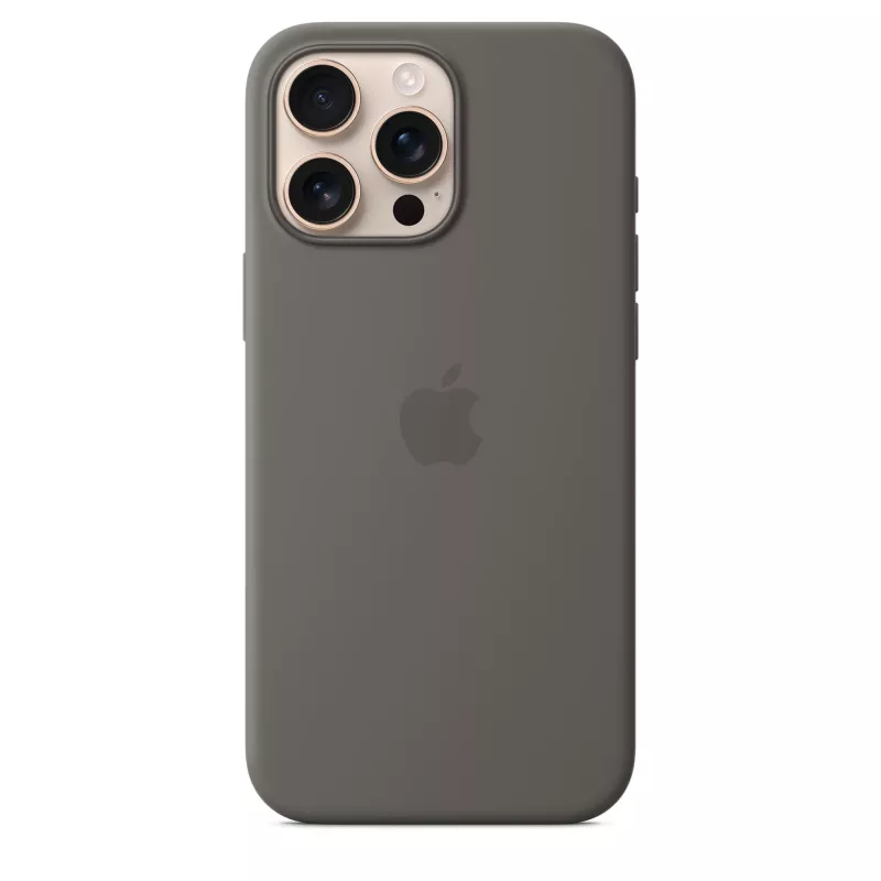 Silikono dėklas su „MagSafe“, skirtas „iPhone 16 Pro Max“ – pilkai akmeninė spalva