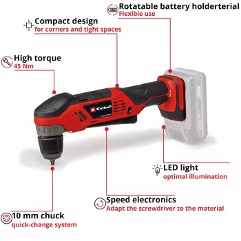 Einhell TE-AD 18 Li 1100 aps./min. 1,22 kg juoda, raudona
