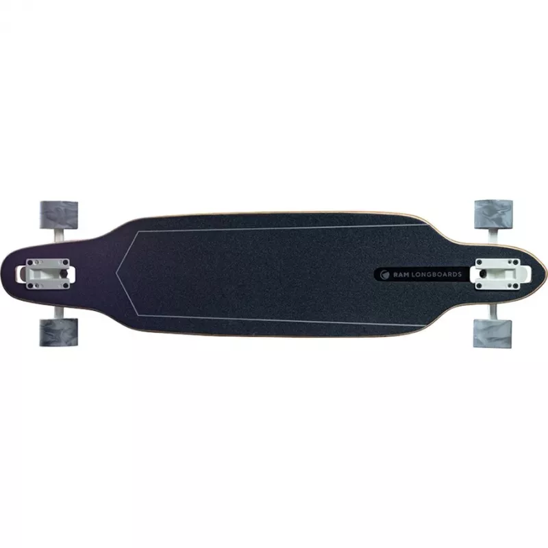 Longboard RAM Solitary Blanc de blanc — RAM longboard'as, balta/pilka apdaila