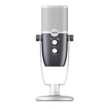 AKG Ara – profesionalus USB kondensatorinis mikrofonas, mėlynos ir sidabrinės spalvos