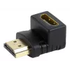 HDMI jungčių adapteris GEMBIRD A-HDMI90-FML, HDMI į HDMI, stačiakampis 90° adapteris, juodas