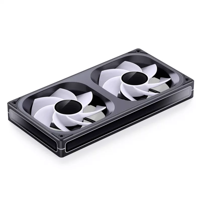 Jonsbo ZB-240BR 120 mm atvirkštinės mentės ARGB PWM 2 vnt. korpuso ventiliatoriai – juodi