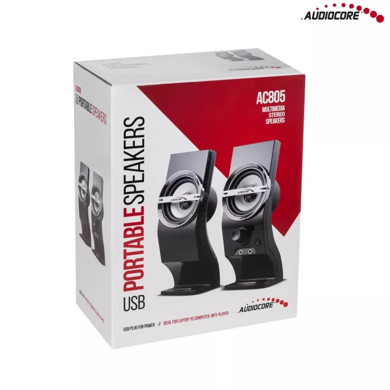 Audiocore AC805 stereofoninės kolonėlės 2.0 PC 6W juodos