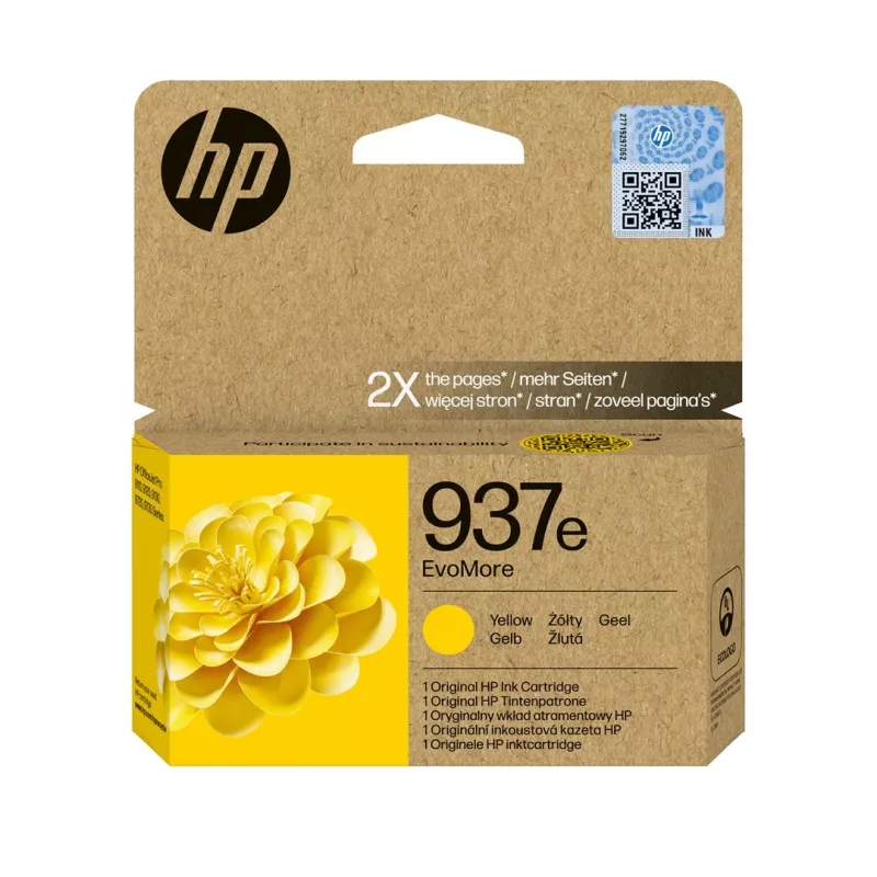 HP 937e EvoMore geltona Originali rašalo kasetė