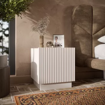 Naktinių staliukų rinkinys Cama meble LIVERTI 2 vnt., 45×42×47 cm, kašmyro spalvos, MDF ir medžio drožlių plokštė