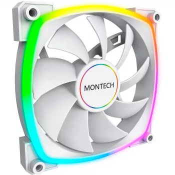 Kompiuterio korpuso ventiliatorius Montech AX140 PWM 140 mm, šautuvo guolis, 540–1760 RPM, balta