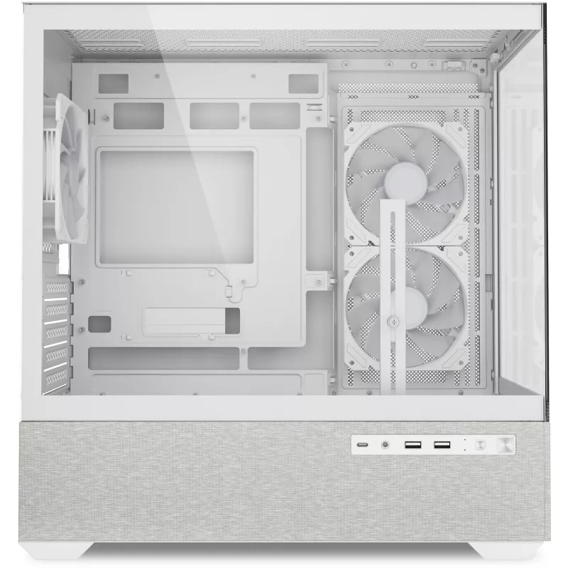 Sharkoon MK7 ARGB mATX korpusas 2x stiklas, baltas