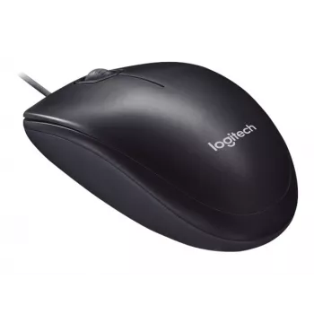 „Logitech M90“ laidinė optinė pelė biurui — 1000 DPI, abiem rankoms tinkama, USB Type-A, juoda