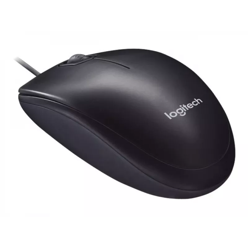 „Logitech M90“ laidinė optinė pelė biurui — 1000 DPI, abiem rankoms tinkama, USB Type-A, juoda