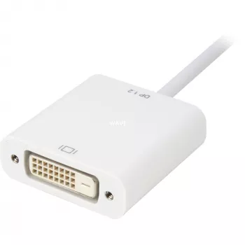 Sharkoon DisplayPort į DVI adapterio kabelis 0,15 m baltas — DisplayPort 1.2 į DVI