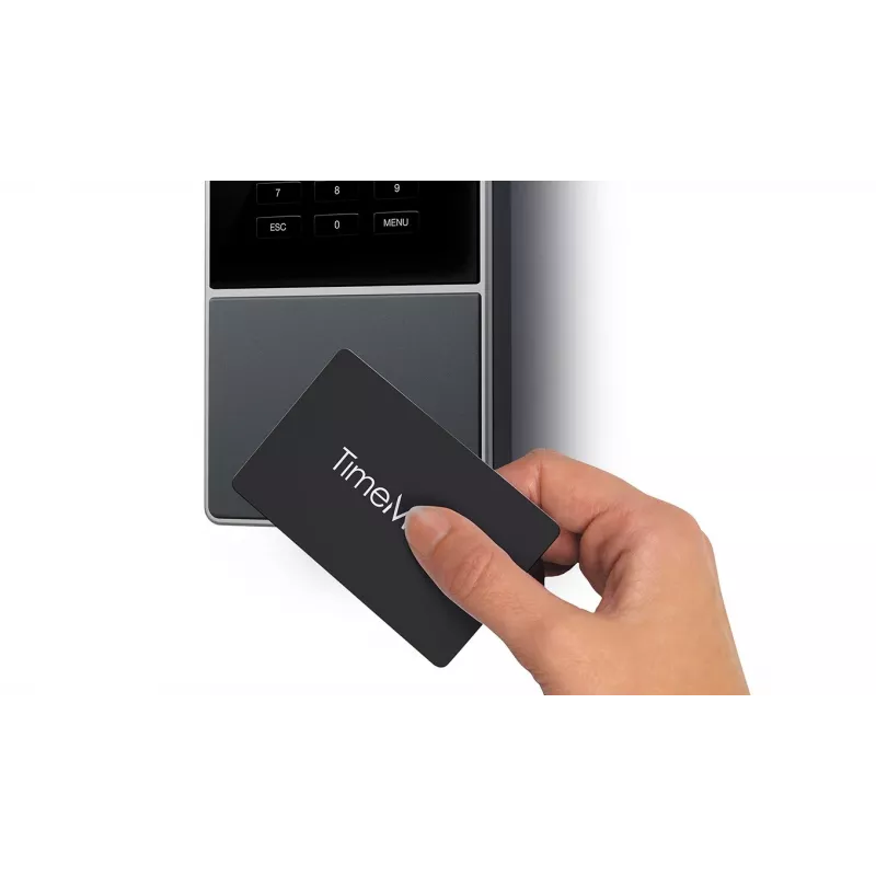 Darbo laiko apskaitos terminalas Safescan TM-616, juodas — 2,8 colio TFT, dviejų branduolių 1 GHz, lustinė kortelė, Ethernet LAN, tvirtinamas ant sienos