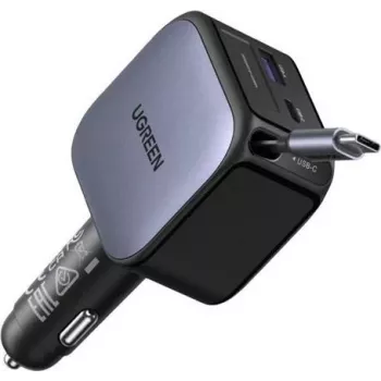 Automobilinis įkroviklis UGREEN Fast Car Charger 2-Port 60W (55212B) — 2 prievadų 60W transporto priemonės USB įkroviklis