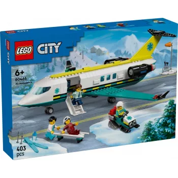 LEGO City avarinis lėktuvas 60465 – mažas gelbėjimo orlaivio konstravimo rinkinys, 403 dalys, 4 minifigūrėlės, amžius 6+
