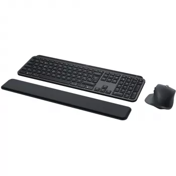 „Logitech MX Keys S Combo“ klaviatūra, pelė įskaičiuota, biuro, RF belaidė + „Bluetooth“, QWERTZ, šveicariška, grafito