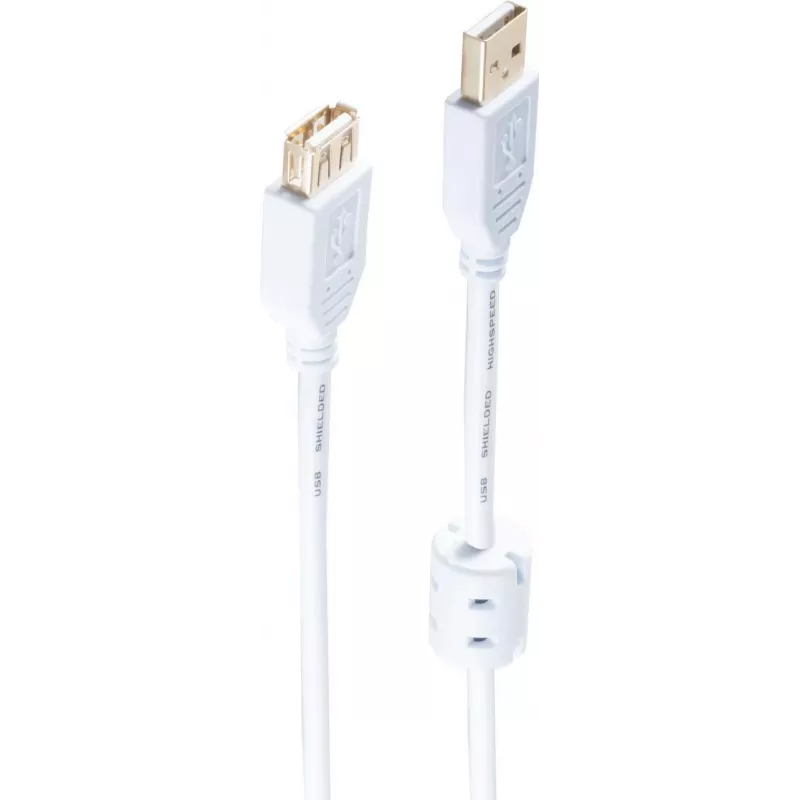 shiverpeaks BS77123-WF USB laidas 3 m USB 2.0 USB A Baltas (BS77123-WF)