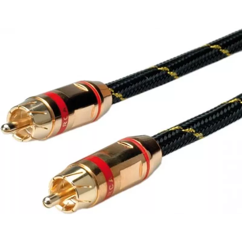 ROLINE GOLD RCA-Connection kabelis simplex Plug / Plug, Raudona 5,0m (11.09.4251)