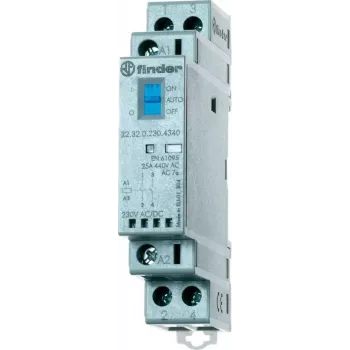 Finder montavimo kontaktorius 35 mm bėgeliui 22.32.0.024.1540 1 normaliai atviras kontaktas (22.32.0.024.1540)