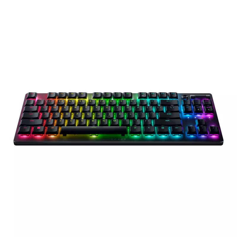 Razer DeathStalker V2 Pro Tenkeyless klaviatūra, žaidimams, USB, Bluetooth, QWERTY, juoda